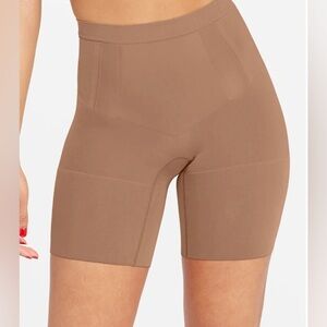 NWT spanx. Mid-thigh short. S and Medium